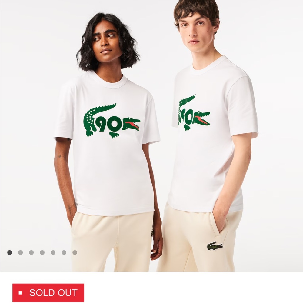 Unisex 90th anniversary collector t shirt Lacoste